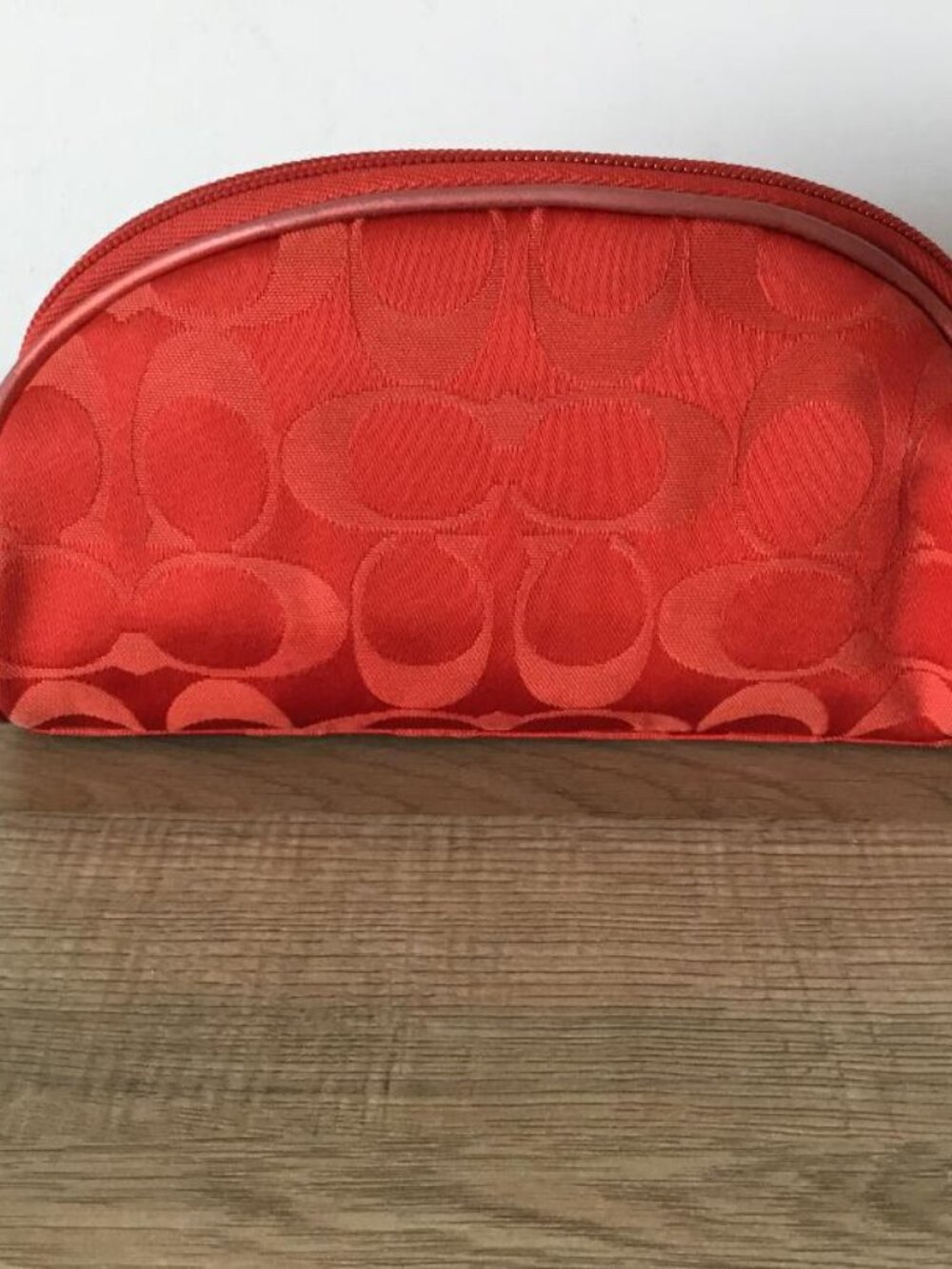 Coach Red Signature Dome Cosmetic Pouch w/Creed Collaboration w/Estee Lauder - Picture 3 of 5